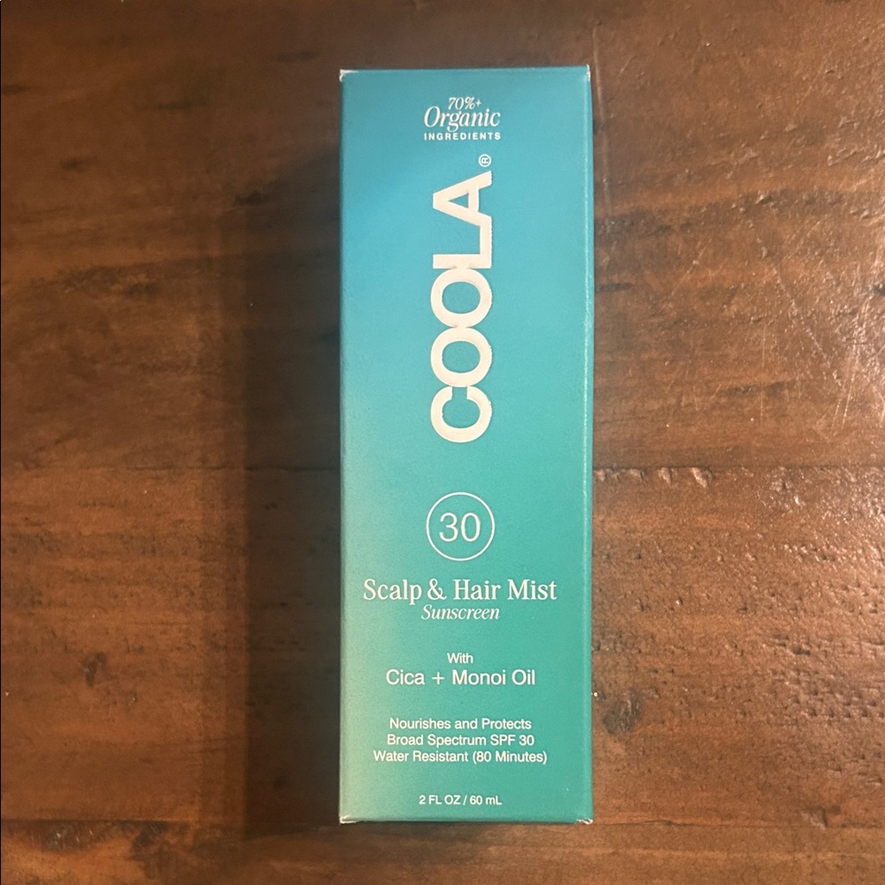 COOLA Organic Scalp & Hair Mist SPF 30- Brand new